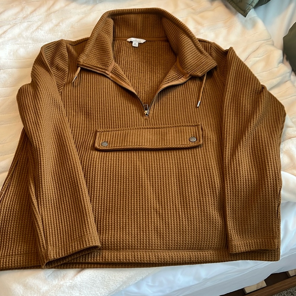 L.L. Bean Birchwood brushed anorak, XL, saddle